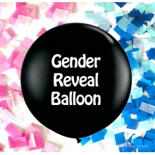 el género revela el globo gigante del confeti del estallido